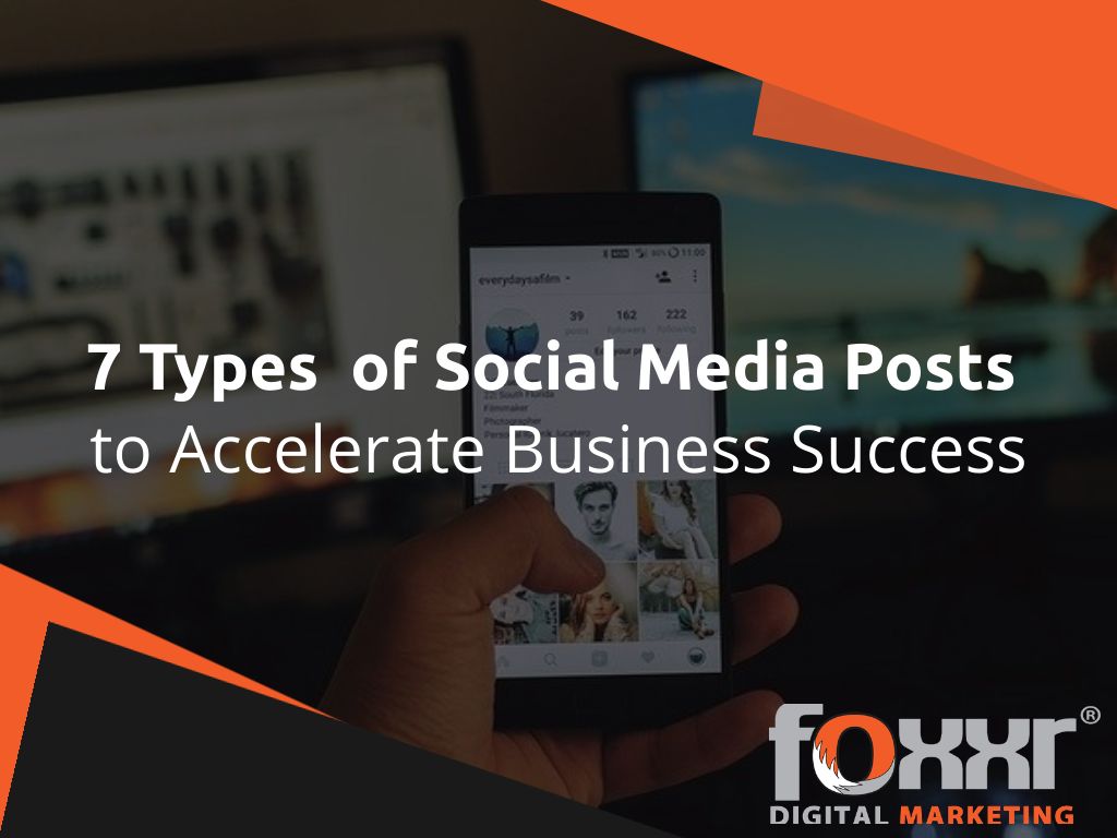 7 types social media content business success