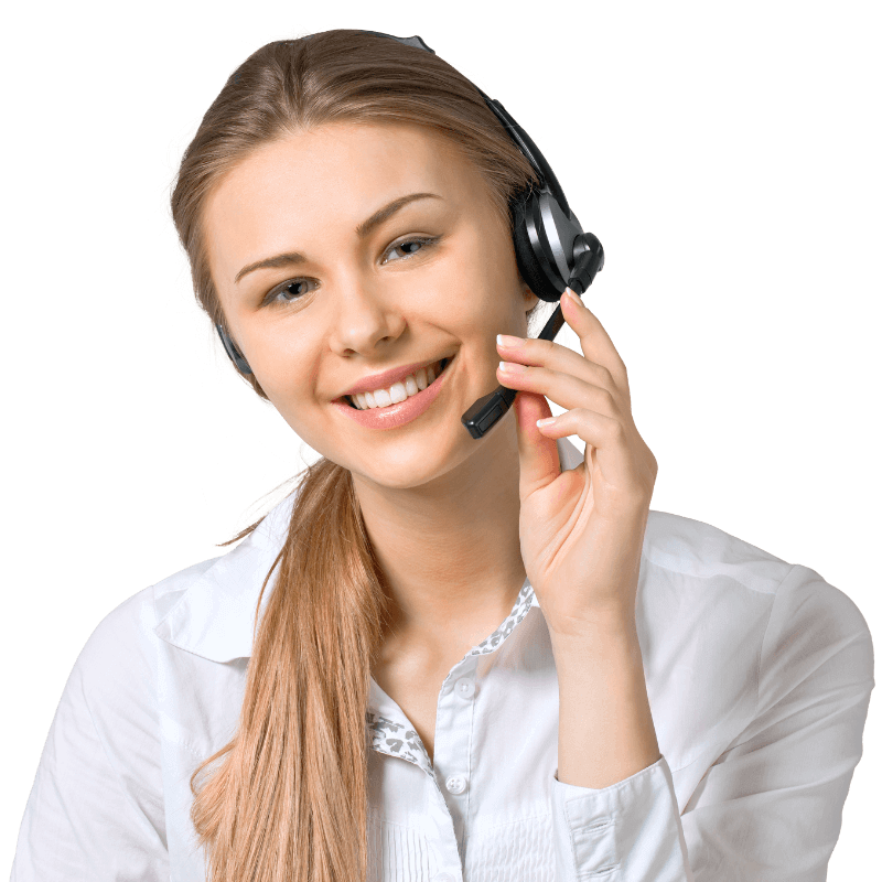 Call executive model in white dress