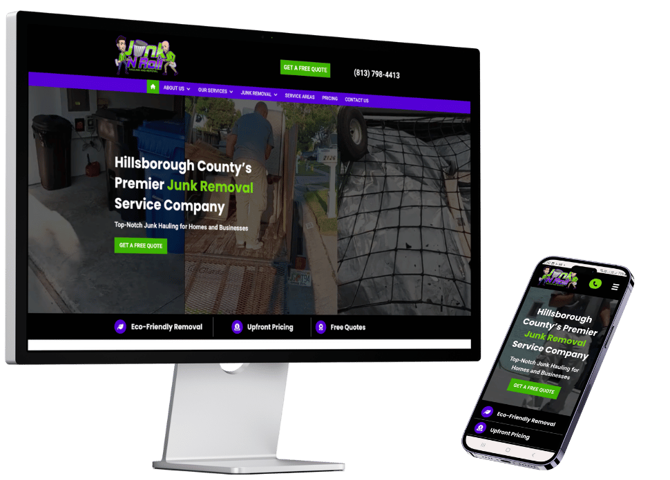 Junk Removal Website Design Junk removal website design