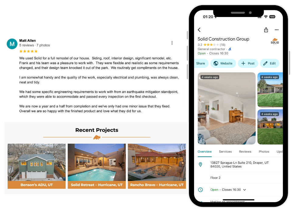 Remodeling company solid construction group with reviews