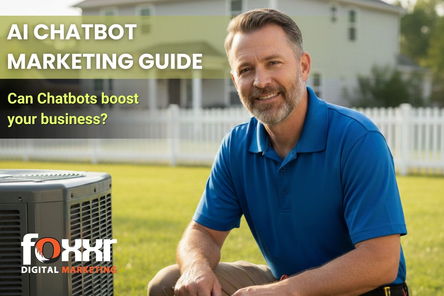 Ai chatbot marketing guide cover featuring a modern design with text and graphics illustrating chatbot strategies.