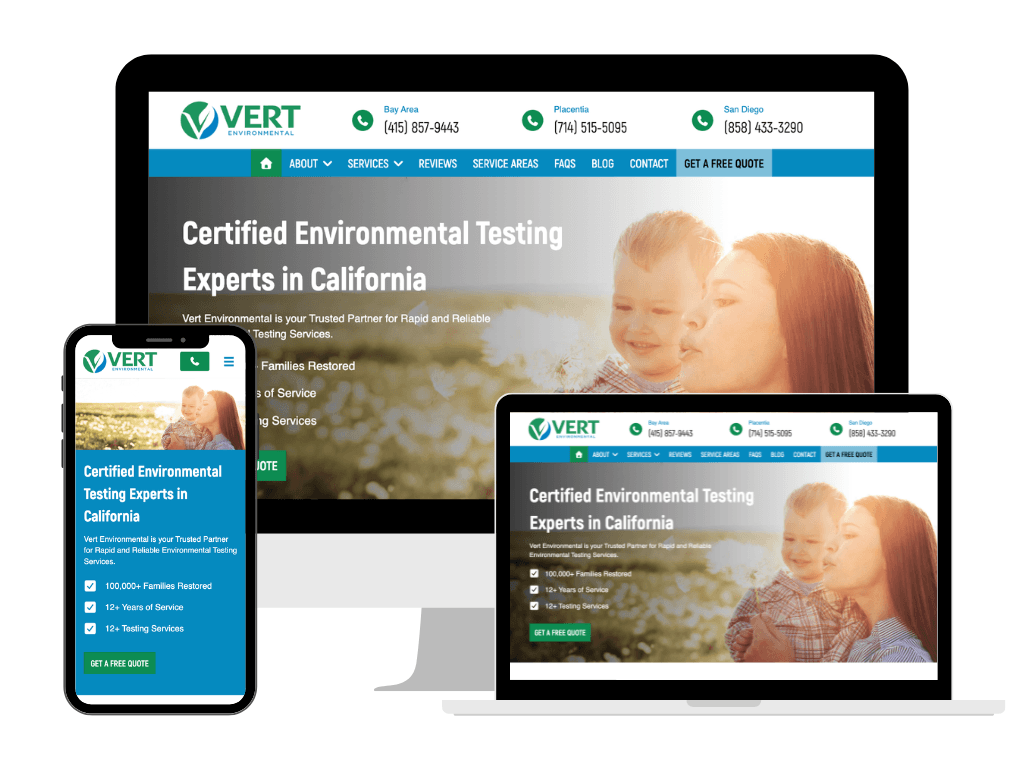 Certified environmental testing experts in california