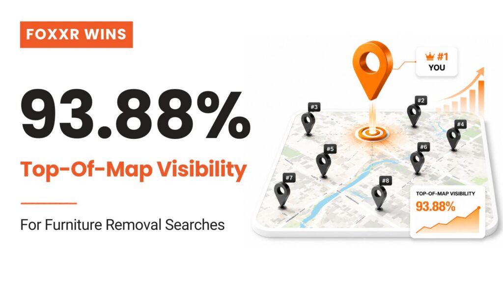 From 36. 73% share of local voice to 93. 88% top-of-map for furniture removal service