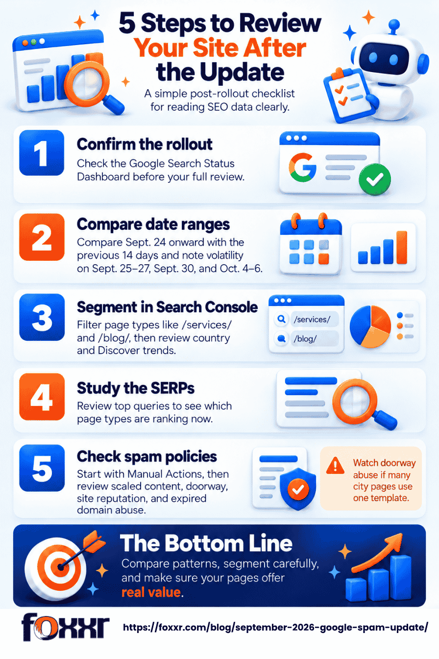 5 steps checklist for post-update website review